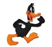 alles-meine.de GmbH Aufnäher - Looney Tunes - Ente Daffy Duck - 6,5 cm * 8 cm - Comic Figur - Bügelbild Applikation - Aufbügler - gewebter Flicken - Schwarze Enten Looneytunes / ..