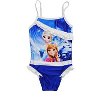 alles-meine.de GmbH Badeanzug mit Rüschen - die Eiskönigin - Frozen - Größe 3 bis 4 Jahre - Gr. 104 bis 110 - für Mädchen Kinder - rosa Röckchen/Einteiler - Einteilig - Rüs..