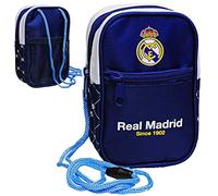 alles-meine.de GmbH Brustbeutel/Handytasche/Geldbörse - Fußball - Real Madrid - FCM - mit Sichtfenster - Geldbeutel - Portemonnaie für Kinder - Geld Handy Geldtasche - Jungen..