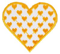alles-meine.de GmbH Bügelbild - Herz in gelb - 4,7 cm * 4 cm - Aufnäher Applikation - gestickter Flicken - Herzen - Liebe/Verliebt - Hochzeit - Ehe - Herzbilder - Herzchen ..