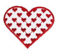 alles-meine.de GmbH Bügelbild - Herz in rot - 4,7 cm * 4 cm - Aufnäher Applikation - gestickter Flicken - Herzen - Liebe/Verliebt - Hochzeit - Ehe - Herzbilder - Herzchen -..
