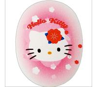 alles-meine.de GmbH Bügelbild/ovaler Flicken - Katze Kitty - Katze - 11,2 cm * 8,4 cm - Aufnäher/Applikation/Aufbügler - groß - Bügelflicken/Hosenflicken - Bügelsticker -..