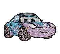 alles-meine.de GmbH Cars Sally - 8,3 cm * 4,5 cm - Bügelbild - Auto Mc Queen Auto Car blau Kinder - Porsche/Aufnäher - Lightning McQueen - Fahrzeug Patch