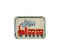 alles-meine.de GmbH Eisenbahn 4,4 cm * 3,4 cm Bügelbild Flicken Zug Lok Auto Fahrzeuge Aufnäher Applikation Dampflok