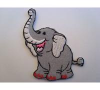 alles-meine.de GmbH Elefant 4,6 cm * 5,2 cm Bügelbild Tier Elephant Zoo Zootier Afrika Aufnäher Applikation Patch