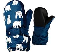 alles-meine.de GmbH Fausthandschuhe/Fäustlinge - mit langem Schaft + Klettverschluß - Größen: 9 bis 10 Jahre - Eisbär - dunkel blau - LEICHT anzuziehen ! mit Daumen__ wass..