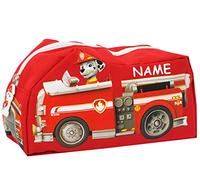 alles-meine.de GmbH Federmappe/Kosmetiktasche - 2 in 1 - P. Patrol - Hunde - Feuerwehr Auto - inkl. Name - Federmäppchen & Schlamper Etui Stifterolle - Kulturtasche - Feder..