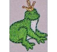 alles-meine.de GmbH Frosch 2,5 cm * 3 cm Bügelbild Frösche mit Krone Märchen Prinz Tier Tiere Quack Frog Aufnäher Applikation