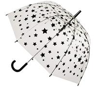 alles-meine.de GmbH großer XL Regenschirm - Automatik - Sterne/Sternenhimmel schwarz - Erwachsene & Kinderschirm - Ø 85 cm - groß/durchsichtig & durchscheinend - transparen..