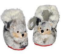 alles-meine.de GmbH Hausschuh Hund Husky - SUPERWARM - Gr. 41-42 - 43 - gefütterter Plüschhausschuh/Boots/Hüttenstiefel - Hausstiefel Stiefel warm Tier Tiere/für Kinder G..