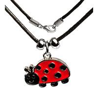 alles-meine.de GmbH Kette - Marienkäfer/Glückskäfer - für Kinder & Erwachsene - Schmuck/Anhänger aus Metall - Marienkäferanhänger - Edelstahl/Metall - Sterlingsilber / ..