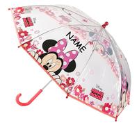 alles-meine.de GmbH Kinder - Reiseartikel & Taschen - Verschiedene Artikel frei wählbar - Kinderschirm/Regenschirm - Minnie Maus - Ø 74 cm - inkl. Name - durchsichtig & durchsc..