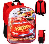 alles-meine.de GmbH Kinder Rucksack - Cars - Auto - Lightning McQueen - Tasche - wasserfest & beschichtet - inkl. Name - Kinderrucksack - groß Kind - Jungen - Kindergartentasche ..