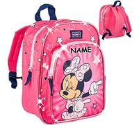 alles-meine.de GmbH Kinder Rucksack - Minnie Mouse inkl. Name - Tasche - wasserfest & beschichtet - Kinderrucksack - 2 Fächer - groß Kind - Jungen Mädchen - Kindergartentasch..