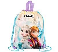 alles-meine.de GmbH Kleiner - Beutel/Tasche 31 cm - Lunchtasche/Sportbeutel - Turnbeutel - Schuhbeutel die Eiskönigin - Frozen - inkl. Name - wasserdicht - wasserabweisen..