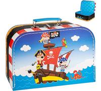 alles-meine.de GmbH Koffer/Kinderkoffer - Motivwahl - GROß - Pirat & Piratenschiff - 29 cm - ideal für Spielzeug und als Geldgeschenk - Pappkoffer - Puppenkoffer - Kinder - Pap..