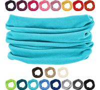 alles-meine.de GmbH Loop - Multifunktionstuch - viele Farben wählbar - Microfaser Fleece - blau - Mittelblau - UNIVERSAL Größe - Schlauchschal/Pulswärmer/Halstuch/Mütze - f..