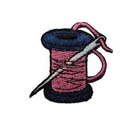 alles-meine.de GmbH Nähgarn 4,1 cm * 4 cm Bügelbild Aufnäher Applikation rosa pink Garn Garne