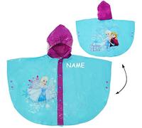 alles-meine.de GmbH Regenponcho/Regencape - die Eiskönigin - Frozen - incl. Name - Gr. 140-152 - Circa 8 bis 10 Jahre - für Mädchen & Jungen/für Schulranzen - wasserdic..