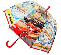 alles-meine.de GmbH Regenschirm - Cars - Auto - Lightning McQueen - Kinderschirm - Ø 70 cm - groß/durchsichtig & durchscheinend - transparent - Glockenschirm - sturmfest sturms..