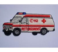 alles-meine.de GmbH Rettungswagen 9 cm * 4,1 cm Bügelbild Krankenwagen Auto Car Aufnäher Applikation Patch