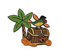 alles-meine.de GmbH Schatztruhe 6,8 cm * 5,7 cm Bügelbild Aufnäher Applikation Patch Piraten Pirat
