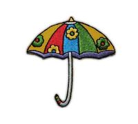 alles-meine.de GmbH Schirm 6,5 cm * 6,7 cm Bügelbild Aufnäher Applikation Regenschirm bunt rot gelb