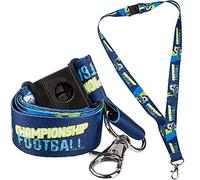 alles-meine.de GmbH Schlüsselband/Schlüsselanhänger/Umhängeband - Fußball & Fußballschuh - 20 mm beit - mit Karabiner + Sicherheitsverschluß - lang schwarz - für Kinder & Erw..