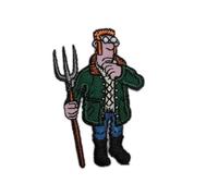alles-meine.de GmbH Shaun das Schaf 4,6 cm * 7,1 cm Bügelbild Aufnäher Applikation Farmer Steht