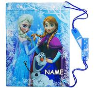 alles-meine.de GmbH Sportbeutel/Schwimmbeutel - Turnbeutel/Schuhbeutel die Eiskönigin - Frozen inkl. Name - wasserdicht & wasserfest - Rucksack - wasserabweisend & abwisc..