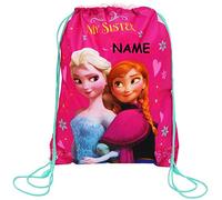 alles-meine.de GmbH Tasche/Rucksack - die Eiskönigin - Frozen - incl. Name - Sportbeutel - Turnbeutel - Schuhbeutel - Beutel - wasserfest/wasserabweisend & abwischbar - W..