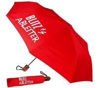 alles-meine.de GmbH Taschenschirm - AUTOMATIK - Blitzableiter - rot - ø 100 cm - großer Regenschirm/Kinderschirm/Erwachsenenschirm - Automatikregenschirm/Partnerschirm ..