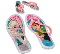 alles-meine.de GmbH Zehentrenner Sandalen - Gr. 28/29 - " Frozen - die Eiskönigin - rutschfeste Schuhe Schuh/Badeschuhe mit Profilsohle & kleinen Absatz - für Kinder - Mädc..