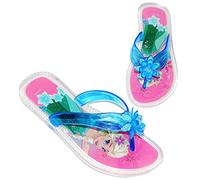 alles-meine.de GmbH Zehentrenner Sandalen - Gr. 31/32 - " die Eiskönigin/Frozen - rutschfeste Schuhe Schuh/Badeschuhe mit Profilsohle - für Kinder - Mädchen/Hausschuhe P..