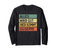 Alles Wird Gut Hier Kommt Giuseppe Retro Vintage Vorname Langarmshirt