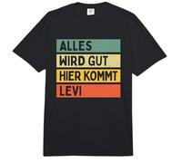 Alles Wird Gut Hier Kommt Levi Retro Vintage Spruch Namen Comfort Colors Adult Heavyweight T-Shirt