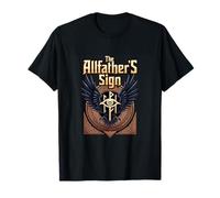 Allfathers Schild Norse Rabe Symbol Design T-Shirt