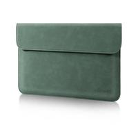 Allinside 13 Zoll Laptophülle für MacBook Neo A3404, Air 13 & Pro 13 | Matte PU-Leder Laptoptasche für MacBook Neo, Air 13" 2018-2026 & Pro 13" 2016-2022, schlank und wasserfest, Dunkelgrün