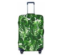 Alliya Monstera Deliciosa Bananenpalme, elastische Reisegepäckabdeckung, Koffer-Schutz, passend für 45,7 - 81,3 cm Gepäck, Schwarz , L