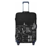 Alliya New York Night Sky Elastische Reisegepäckabdeckung, Kofferschutz, passend für 45,7 - 81,3 cm Gepäck, Schwarz , S