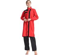 AllMonyba Frauen Muslim Badeanzug 3 Stück Set Islamische Sport Bademode Beachwear Full Cover Burkini mit Badekappe