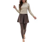 AllMonyba Frauen Muslimische Bademode 2 Stück Set Modest Islamischer Badeanzug Beachwear Naher Osten Plus Size Badeanzug Burkini