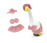 alloneslife 23-Zoll Statuen Badeanzug Set für die Gartendekoration, C | Lustige Outdoor Dekoration für 58, 4 cm große Statue, Strand Badeanzug Set mit Sonnenhut, Gartendekoration,