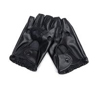 alloneslife Punk inspirierte Halbfinger Handschuhe, Mesh Akzente, coole Handbekleidung, perfekte Raves Themenpartys, Punk Fingerlose Handschuhe für Damen