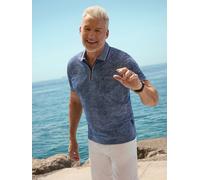 allover bedrucktes Poloshirt in Leinenoptik - stay fresh-Qualität