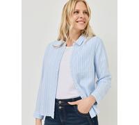 Allrounder: Gestreifte Hemdbluse, hellblau gemustert, Größe 46, Jeans Fritz