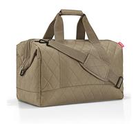 Reisenthel Reisetasche Allrounder L rhombus olive, Olivgrün, Textil, 48x39.5x29 cm, gepolsterter Boden, Innensteckfächer, Tragehenkel, verstellbarer Schultergurt, Schultergurt, Freizeit, Koffer & Tasc