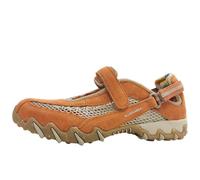 Allrounder Damenschuhe Niro Velourleder offenes Mesh wechselbares Fußbett Karamell Gr. 40