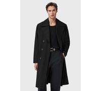 AllSaints Curran Coat Black Größe: 38 | Zweireihige Mäntel Outlet | Herren | Schwarz