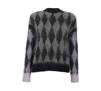 AllSaints Diamond Crew Neck Black/sage/pink Größe: XS | Strickpullover Outlet | Damen | Schwarz